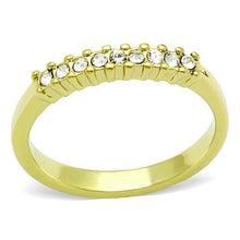 TK1390 - Stainless Steel Ring IP Gold(Ion Plating) Women Top Grade Crystal Clear