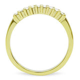 TK1390 - Stainless Steel Ring IP Gold(Ion Plating) Women Top Grade Crystal Clear