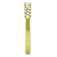 TK1390 - Stainless Steel Ring IP Gold(Ion Plating) Women Top Grade Crystal Clear