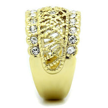 TK1393 - Stainless Steel Ring IP Gold(Ion Plating) Women Top Grade Crystal Clear