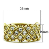 TK1394 - Stainless Steel Ring IP Gold(Ion Plating) Women Top Grade Crystal Clear