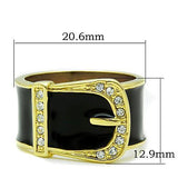 TK1396 - Stainless Steel Ring IP Gold(Ion Plating) Women Top Grade Crystal Clear