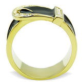 TK1396 - Stainless Steel Ring IP Gold(Ion Plating) Women Top Grade Crystal Clear