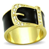 TK1396 - Stainless Steel Ring IP Gold(Ion Plating) Women Top Grade Crystal Clear