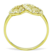 TK1398 - Stainless Steel Ring IP Gold(Ion Plating) Women Top Grade Crystal Clear