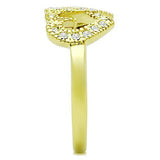 TK1398 - Stainless Steel Ring IP Gold(Ion Plating) Women Top Grade Crystal Clear