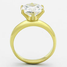 TK1408 - Stainless Steel Ring IP Gold(Ion Plating) Women AAA Grade CZ Clear