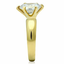 TK1408 - Stainless Steel Ring IP Gold(Ion Plating) Women AAA Grade CZ Clear