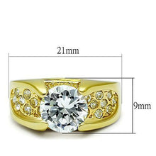 TK1411 - Stainless Steel Ring IP Gold(Ion Plating) Women AAA Grade CZ Clear