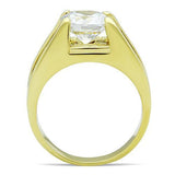 TK1411 - Stainless Steel Ring IP Gold(Ion Plating) Women AAA Grade CZ Clear