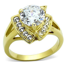 TK1412 - Stainless Steel Ring IP Gold(Ion Plating) Women AAA Grade CZ Clear