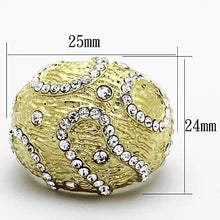 TK1419 - Stainless Steel Ring IP Gold(Ion Plating) Women Top Grade Crystal Clear