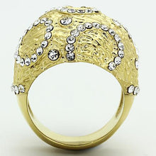 TK1419 - Stainless Steel Ring IP Gold(Ion Plating) Women Top Grade Crystal Clear