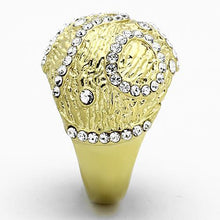 TK1419 - Stainless Steel Ring IP Gold(Ion Plating) Women Top Grade Crystal Clear