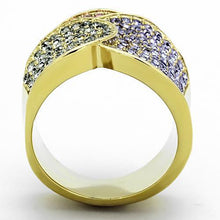 TK1420 - Stainless Steel Ring IP Gold(Ion Plating) Women Top Grade Crystal Multi Color