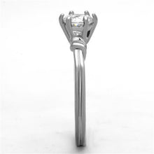 TK1431 - Stainless Steel Ring High polished (no plating) Women AAA Grade CZ Clear