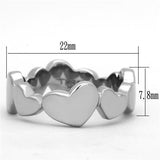 TK1433 - Stainless Steel Ring High polished (no plating) Women No Stone No Stone