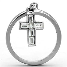 TK1438 - Stainless Steel Ring High polished (no plating) Women AAA Grade CZ Clear