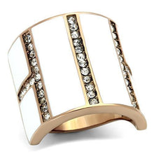 TK1444 - Stainless Steel Ring IP Rose Gold(Ion Plating) Women Top Grade Crystal Clear