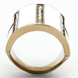 TK1444 - Stainless Steel Ring IP Rose Gold(Ion Plating) Women Top Grade Crystal Clear
