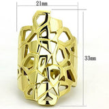 TK1446 - Stainless Steel Ring IP Gold(Ion Plating) Women No Stone No Stone