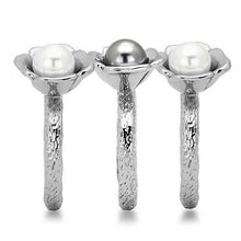 TK1449 - Stainless Steel Ring High polished (no plating) Women Synthetic Multi Color