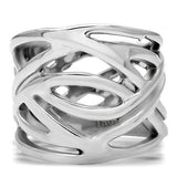 TK144 - Stainless Steel Ring High polished (no plating) Women No Stone No Stone