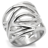 TK144 - Stainless Steel Ring High polished (no plating) Women No Stone No Stone