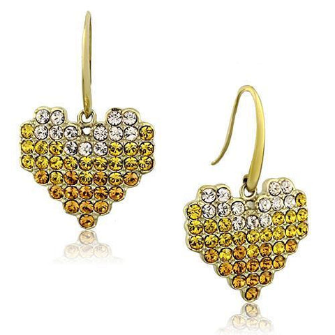 TK1455 - Stainless Steel Earrings IP Gold(Ion Plating) Women Top Grade Crystal Multi Color