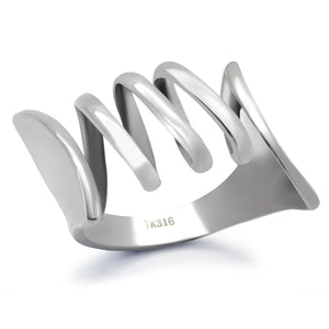 TK145 - Stainless Steel Ring High polished (no plating) Women No Stone No Stone