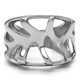 TK146 - Stainless Steel Ring High polished (no plating) Women No Stone No Stone