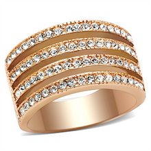 TK1492 - Stainless Steel Ring IP Rose Gold(Ion Plating) Women AAA Grade CZ Clear