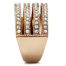 TK1492 - Stainless Steel Ring IP Rose Gold(Ion Plating) Women AAA Grade CZ Clear