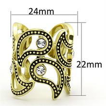 TK1506 - Stainless Steel Ring IP Gold(Ion Plating) Women Top Grade Crystal Clear