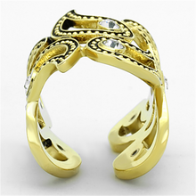 TK1506 - Stainless Steel Ring IP Gold(Ion Plating) Women Top Grade Crystal Clear