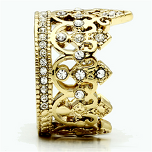 TK1507 - Stainless Steel Ring IP Gold(Ion Plating) Women Top Grade Crystal Clear