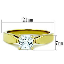 TK1511 - Stainless Steel Ring IP Gold(Ion Plating) Women AAA Grade CZ Clear