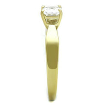 TK1511 - Stainless Steel Ring IP Gold(Ion Plating) Women AAA Grade CZ Clear