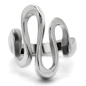 TK152 - Stainless Steel Ring High polished (no plating) Women No Stone No Stone