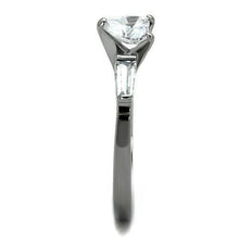 TK1541 - Stainless Steel Ring High polished (no plating) Women AAA Grade CZ Clear
