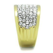 TK1545 - Stainless Steel Ring Two-Tone IP Gold (Ion Plating) Women Top Grade Crystal Clear