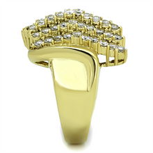TK1554 - Stainless Steel Ring IP Gold(Ion Plating) Women AAA Grade CZ Clear