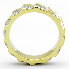TK1557 - Stainless Steel Ring Two-Tone IP Gold (Ion Plating) Women Top Grade Crystal Clear