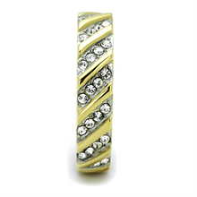 TK1557 - Stainless Steel Ring Two-Tone IP Gold (Ion Plating) Women Top Grade Crystal Clear