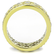 TK1558 - Stainless Steel Ring IP Gold(Ion Plating) Women AAA Grade CZ Clear