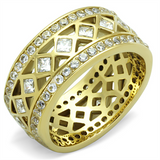 TK1558 - Stainless Steel Ring IP Gold(Ion Plating) Women AAA Grade CZ Clear