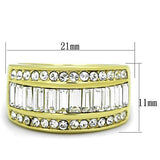 TK1561 - Stainless Steel Ring IP Gold(Ion Plating) Women Top Grade Crystal Clear