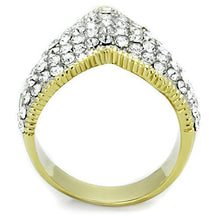 TK1562 - Stainless Steel Ring Two-Tone IP Gold (Ion Plating) Women Top Grade Crystal Clear