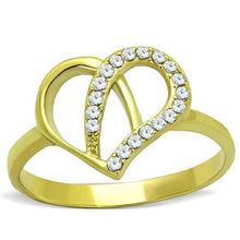 TK1586 - Stainless Steel Ring IP Gold(Ion Plating) Women AAA Grade CZ Clear
