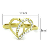 TK1586 - Stainless Steel Ring IP Gold(Ion Plating) Women AAA Grade CZ Clear